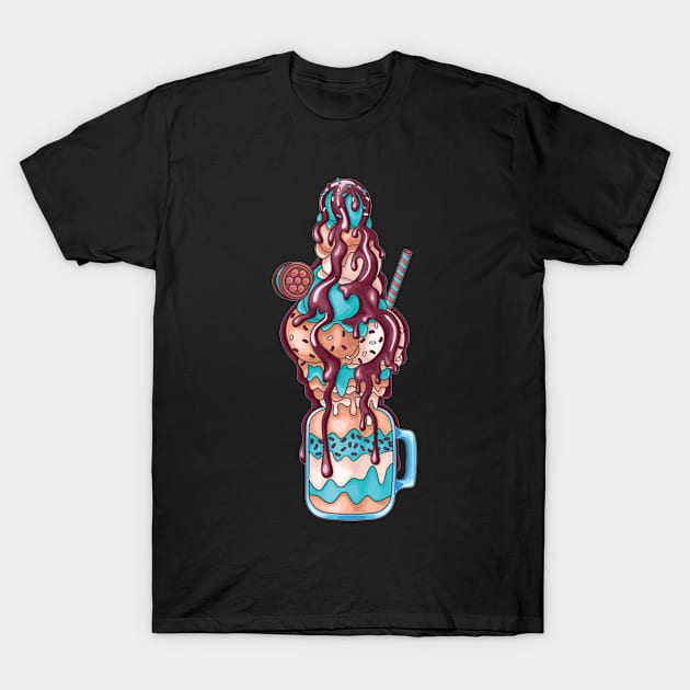 Chocolate and Mint cocktail with Ice Cream T-Shirt by Dodgefashion